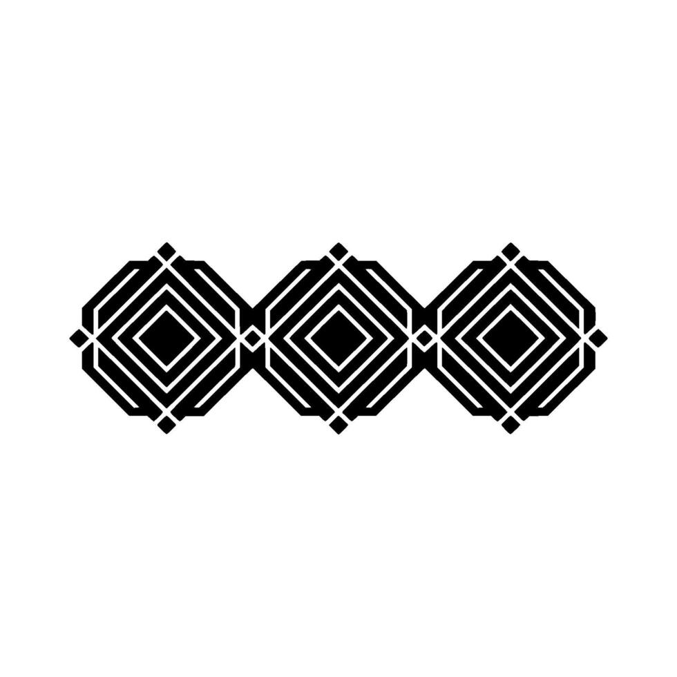 Geometric Deco Pattern, Minimalist , Black White vector