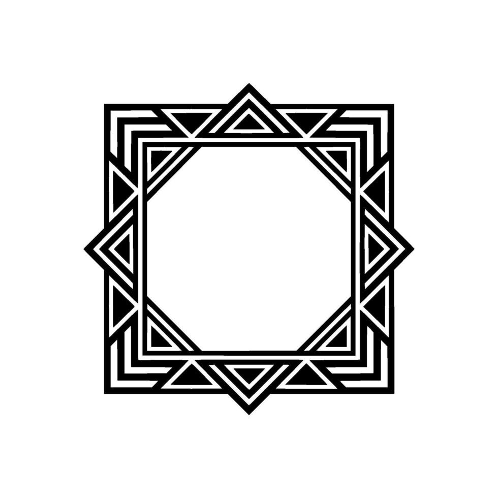 Geometric Deco Frame, Minimalist , Elegant Outline vector