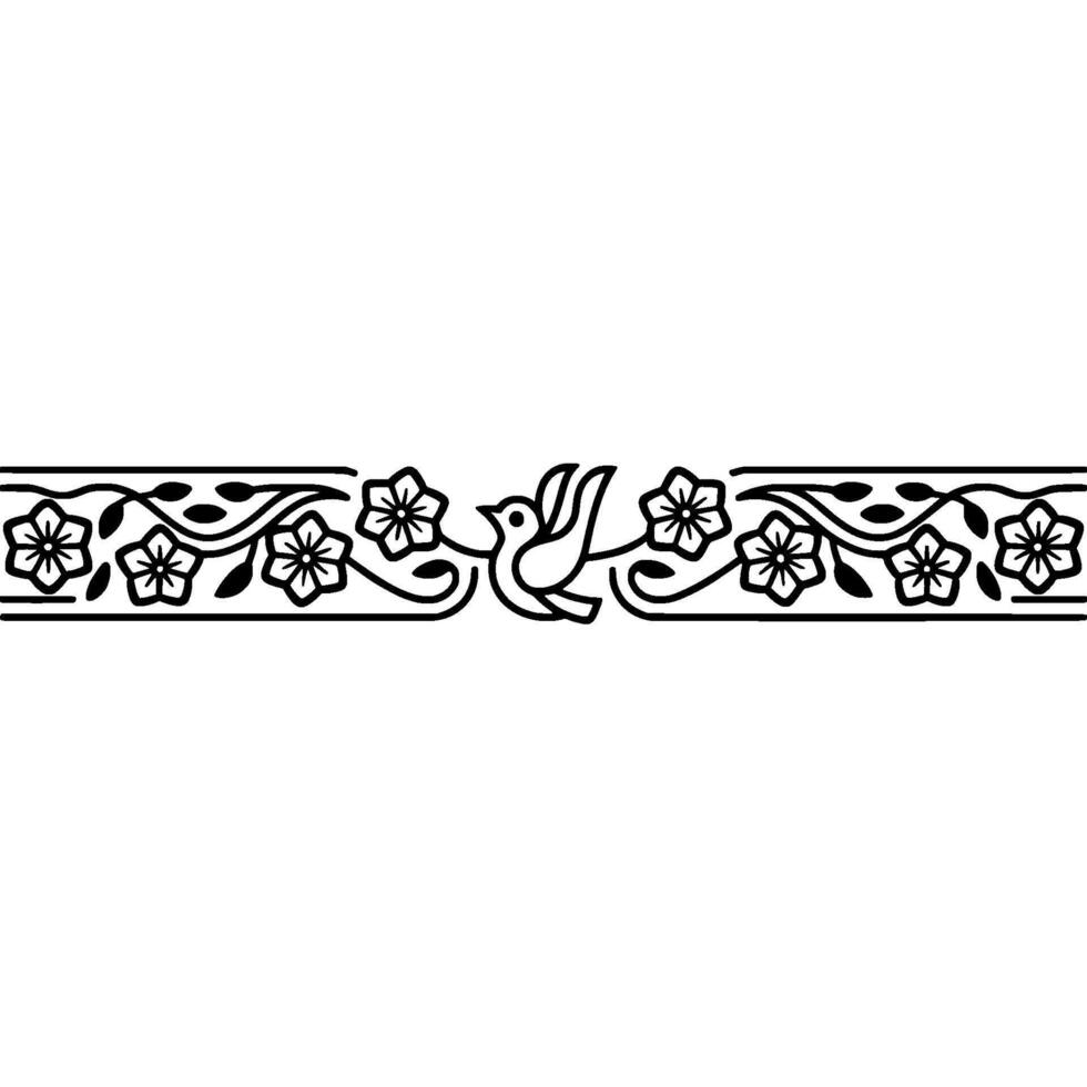Elegant Floral Border, Vintage , Decorative Element, alternate version 189 vector