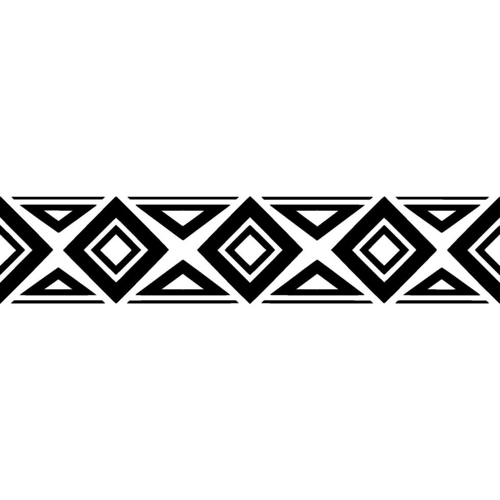 Geometric Tribal Border, Minimalist, alternate version 6 vector