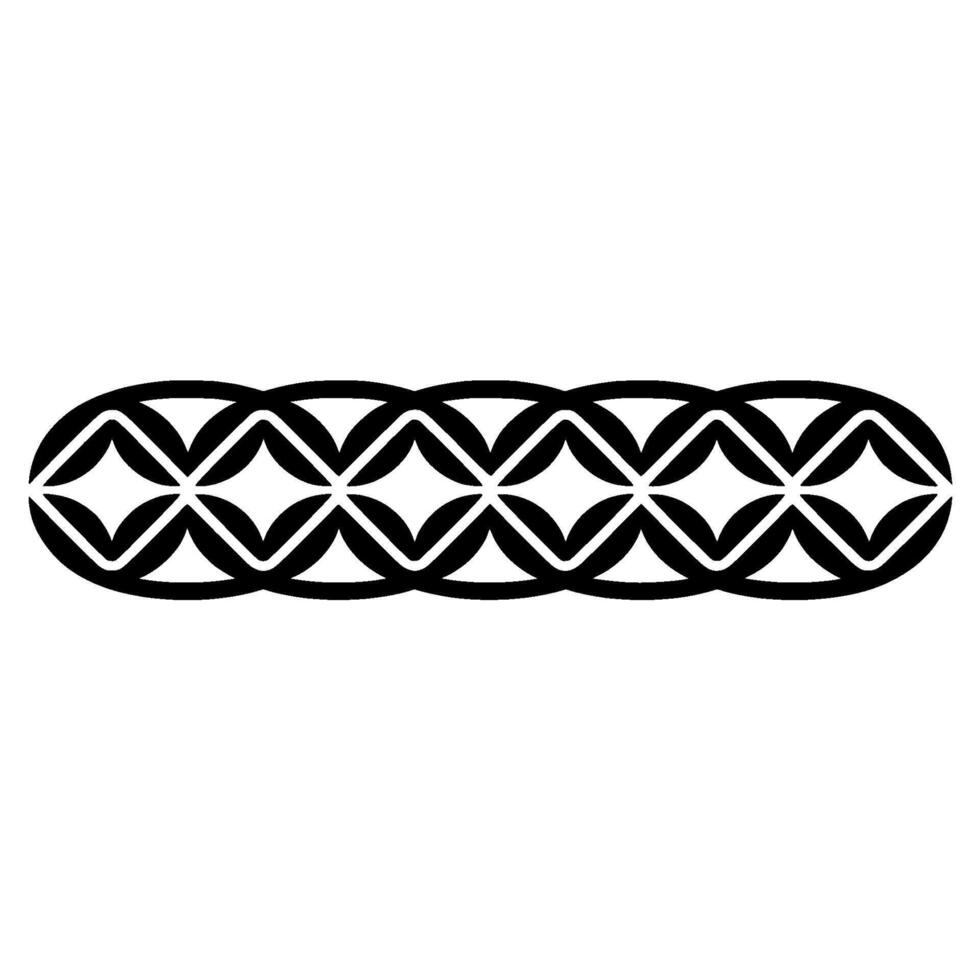 Abstract Geometric Border, Minimalist Pattern, Circular Motif vector