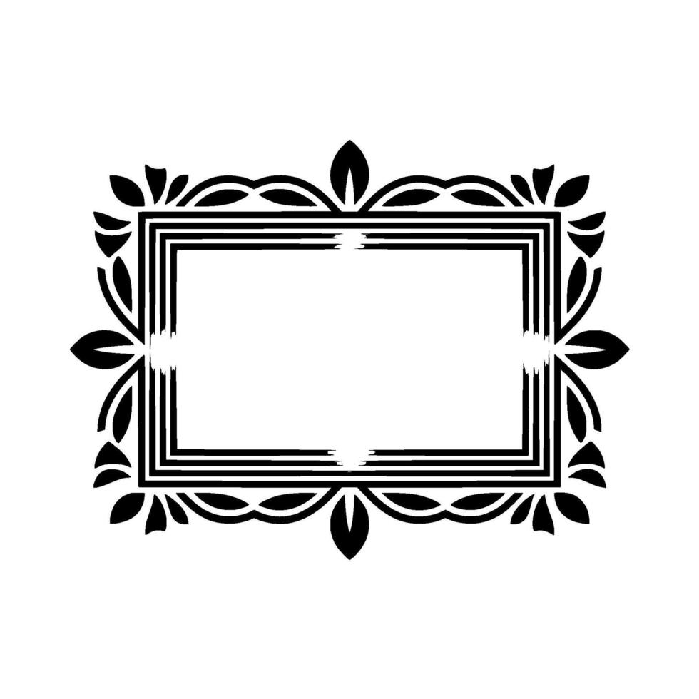 Elegant Black Gold Frame, Vintage Element vector