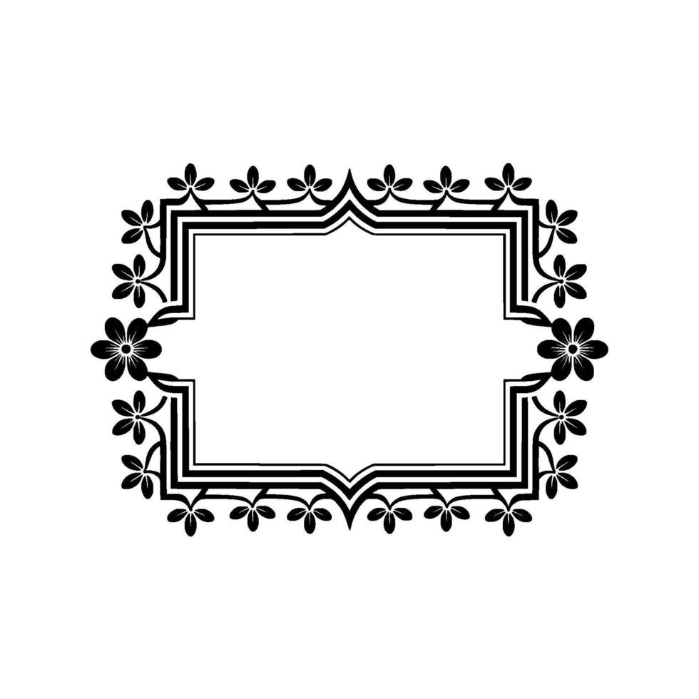 Elegant Floral Frame, Vintage , Decorative Border, Card vector