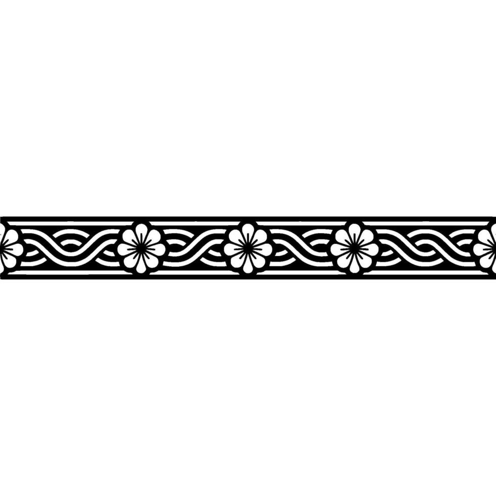 Intricate Celtic Border, Vintage Floral, Pattern vector