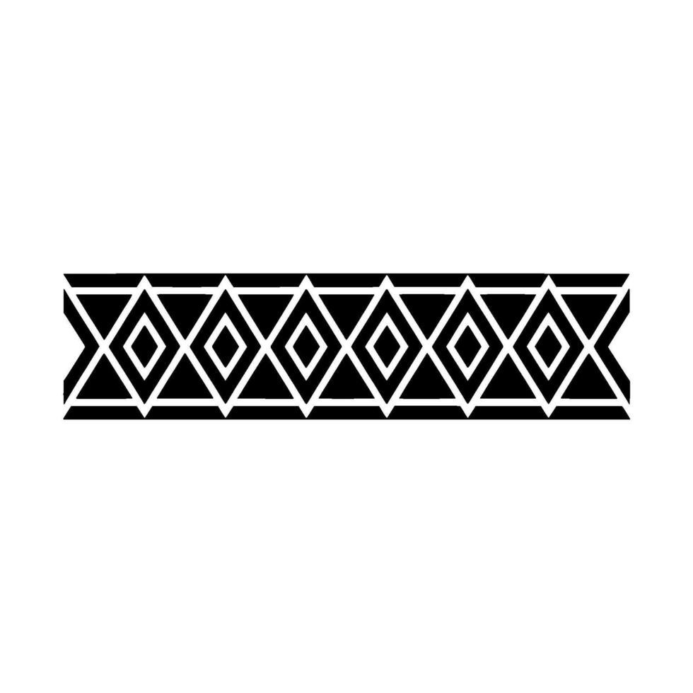 Geometric Tribal Border, Minimalist - Element vector