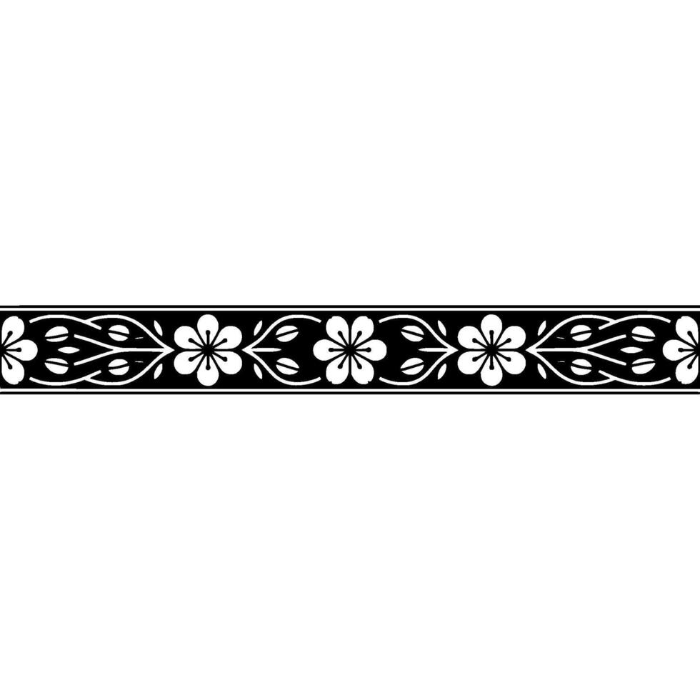 Elegant Floral Border, Vintage , Decorative Element, alternate version 195 vector