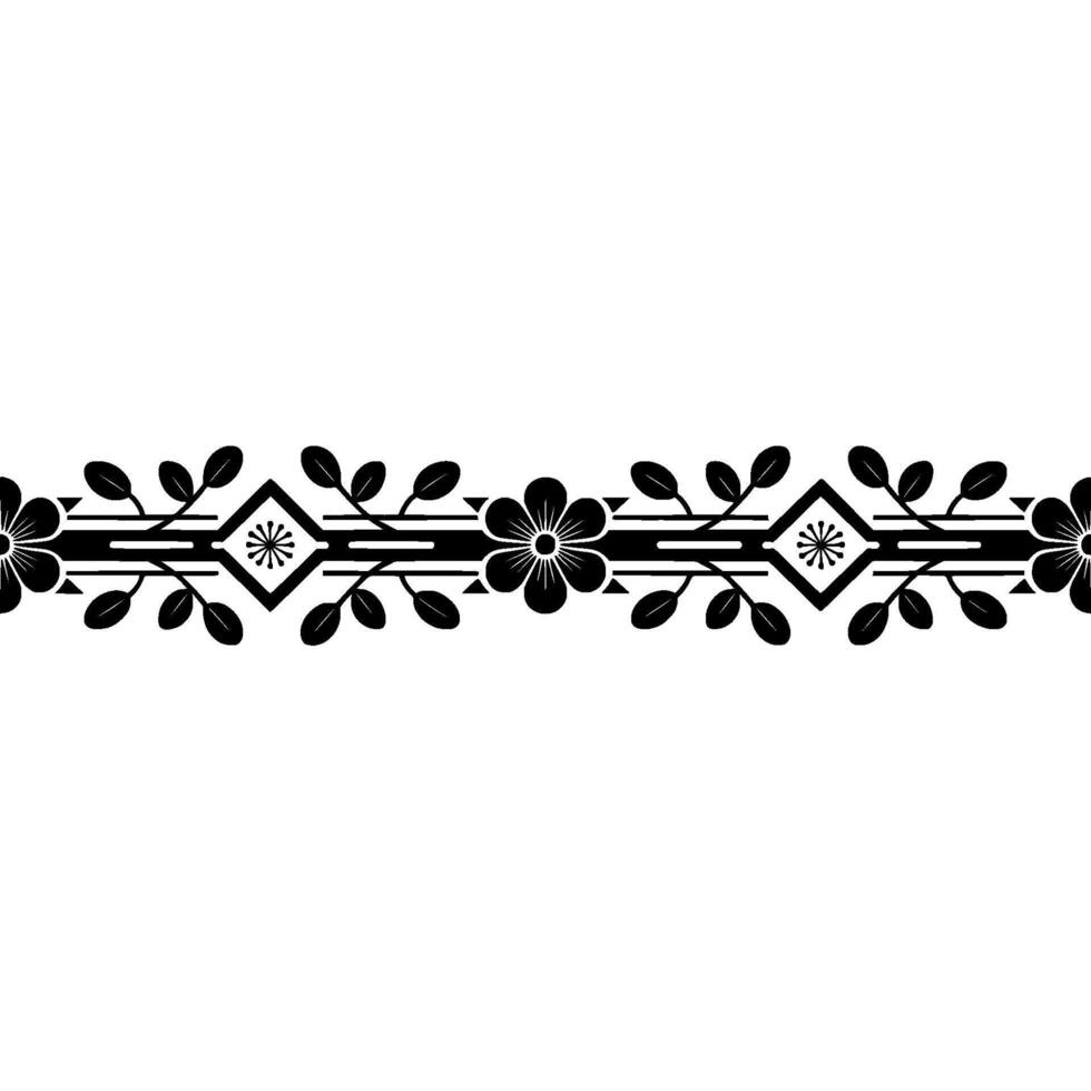 Elegant Botanical Border, Vintage Style, alternate version 8 vector