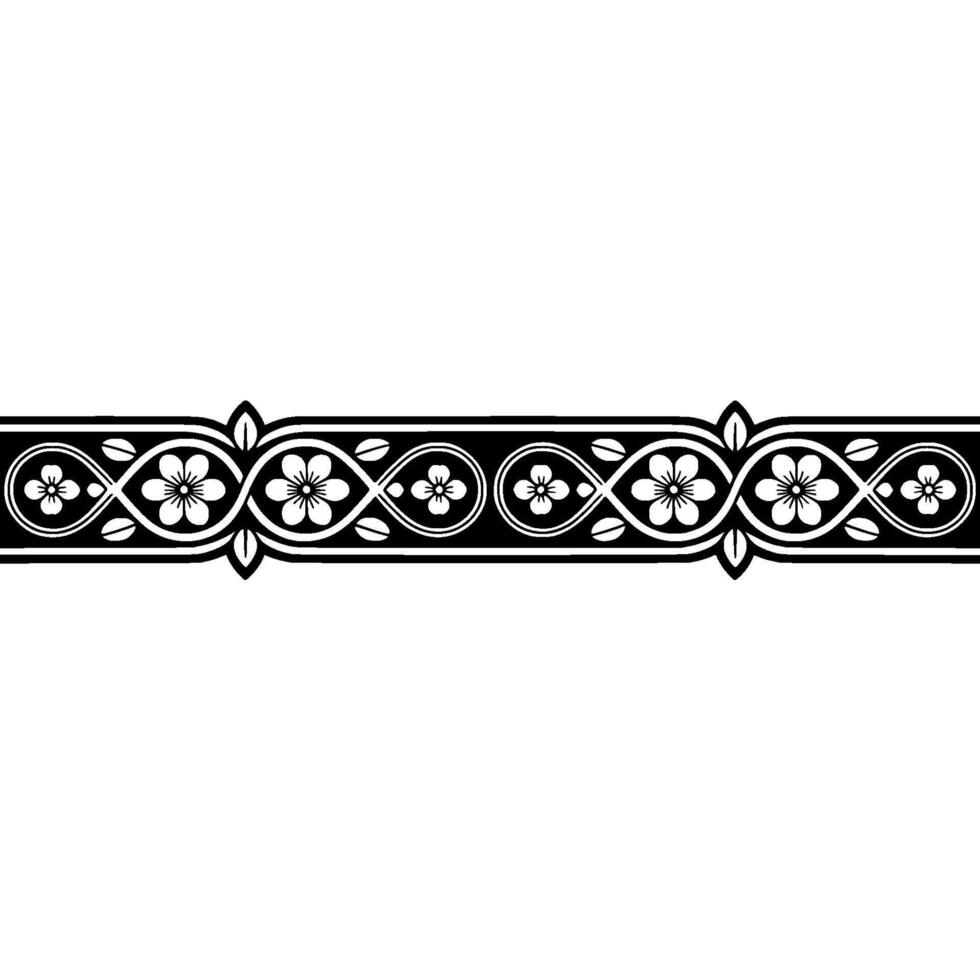 Elegant Floral Border, Vintage , Decorative Element, alternate version 198 vector