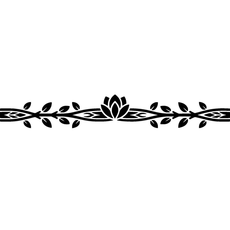 Elegant Floral Border, Vintage , Decorative Element - Branch vector