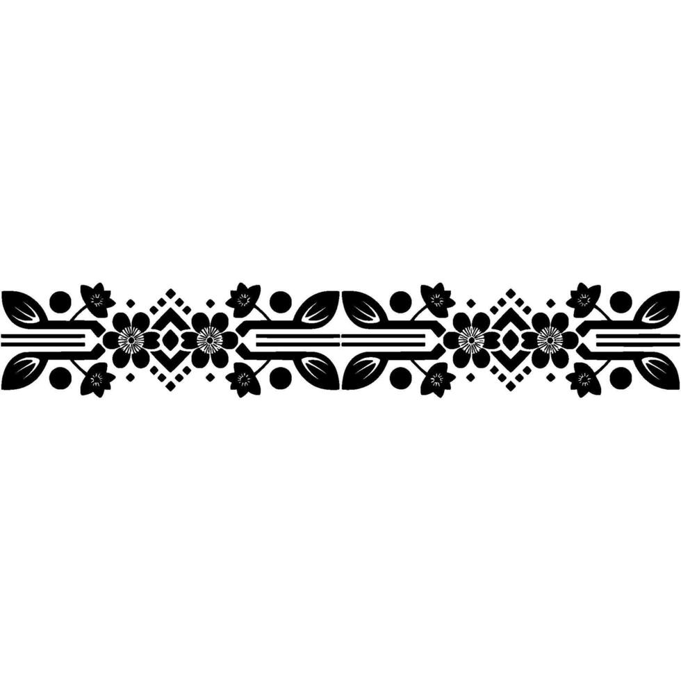 Intricate Floral Border, Vintage Style, Decorative Element - Background vector