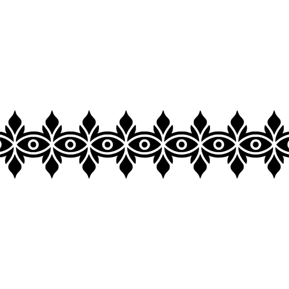 Intricate Black Border, Decorative Motif, Vintage vector