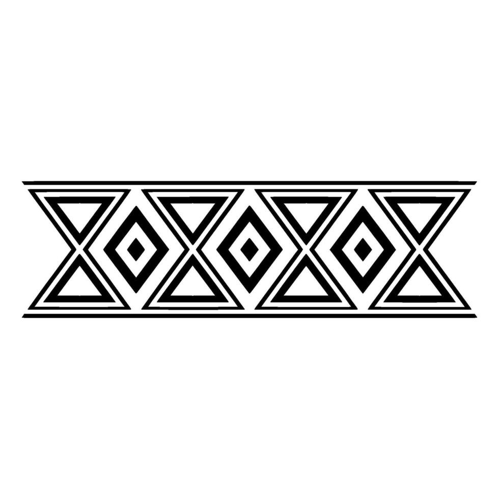 Geometric Tribal Border, Minimalist, alternate version 9 vector