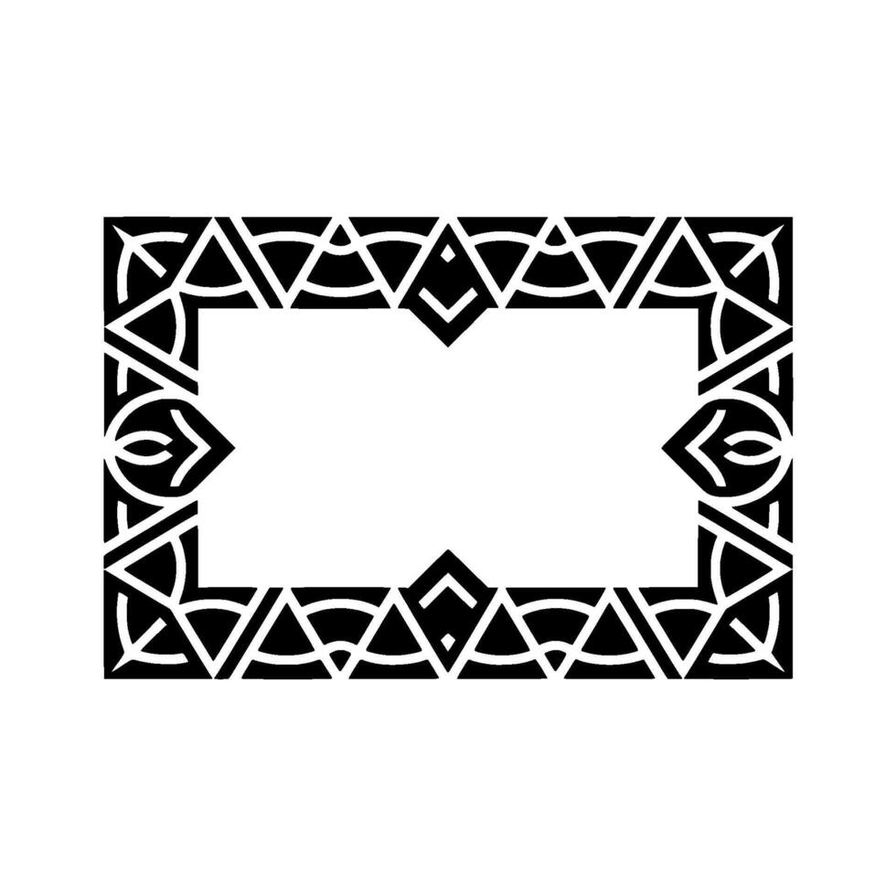 Intricate Black Celtic Frame, Vintage vector