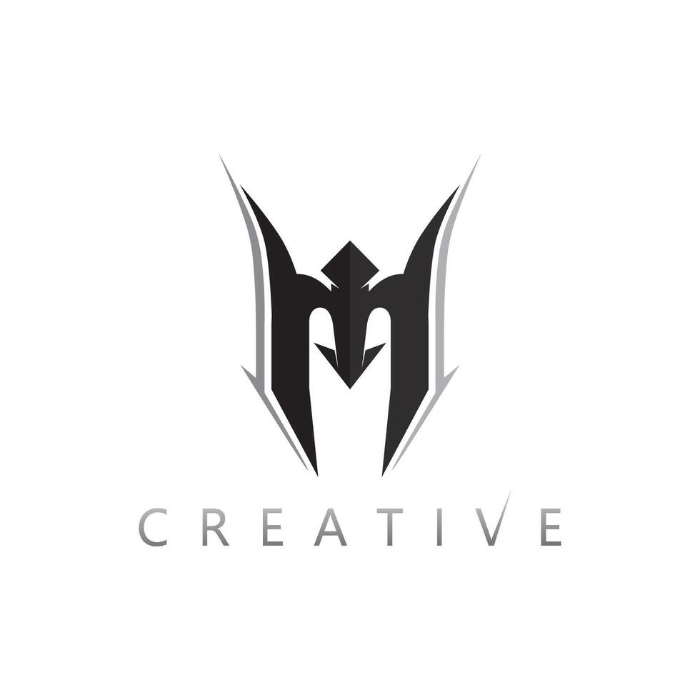 Unique and Trendy M Logo for Branding Identity in Modern Flat Design Style vector