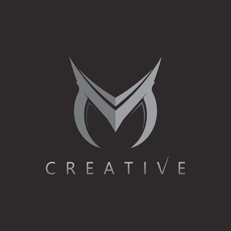 Letter M Logo with Hexagonal Frame for Corporate Business and App Icon vector