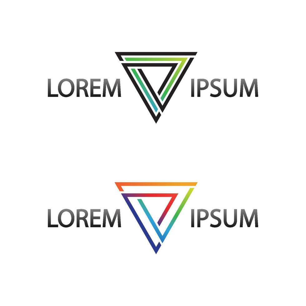 Bright Spectrum Triangle Icon Design with Prismatic Light Illustration vector