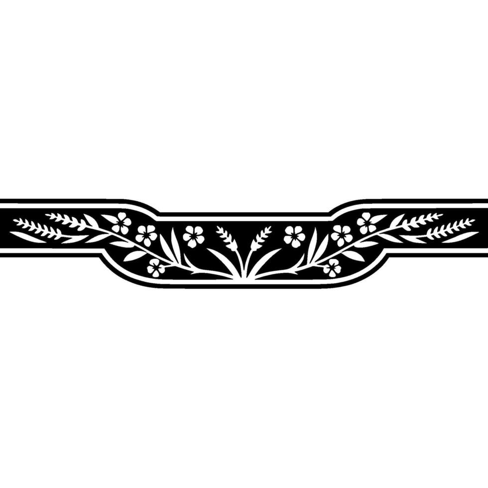 Elegant Floral Border, Vintage Element, alternate version 27 vector
