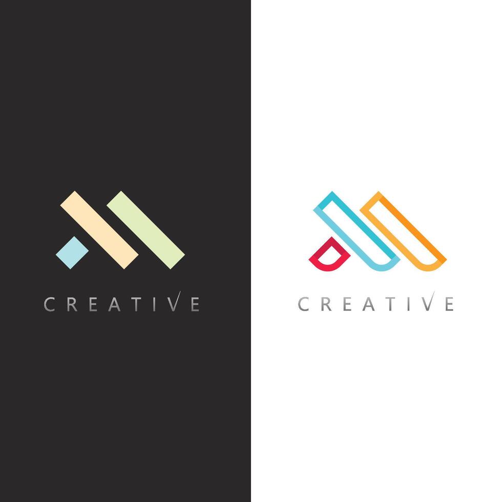 Creative M Initial Logo Design with Elegant Style for Premium Brand Identity vector