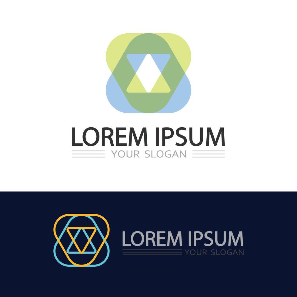 Creative triangle icon design for corporate branding and business logo presentation vector