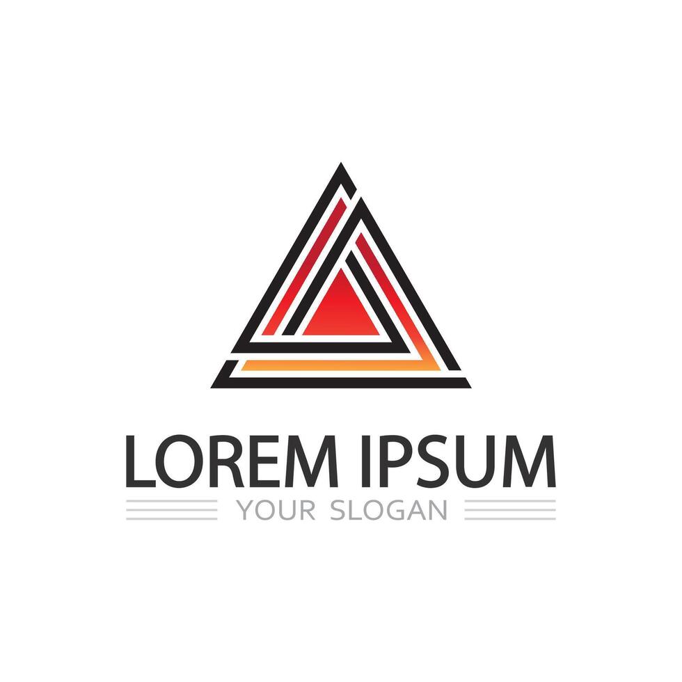 Triangle outline symbol logo with clean structure and minimal brand identity appeal vector
