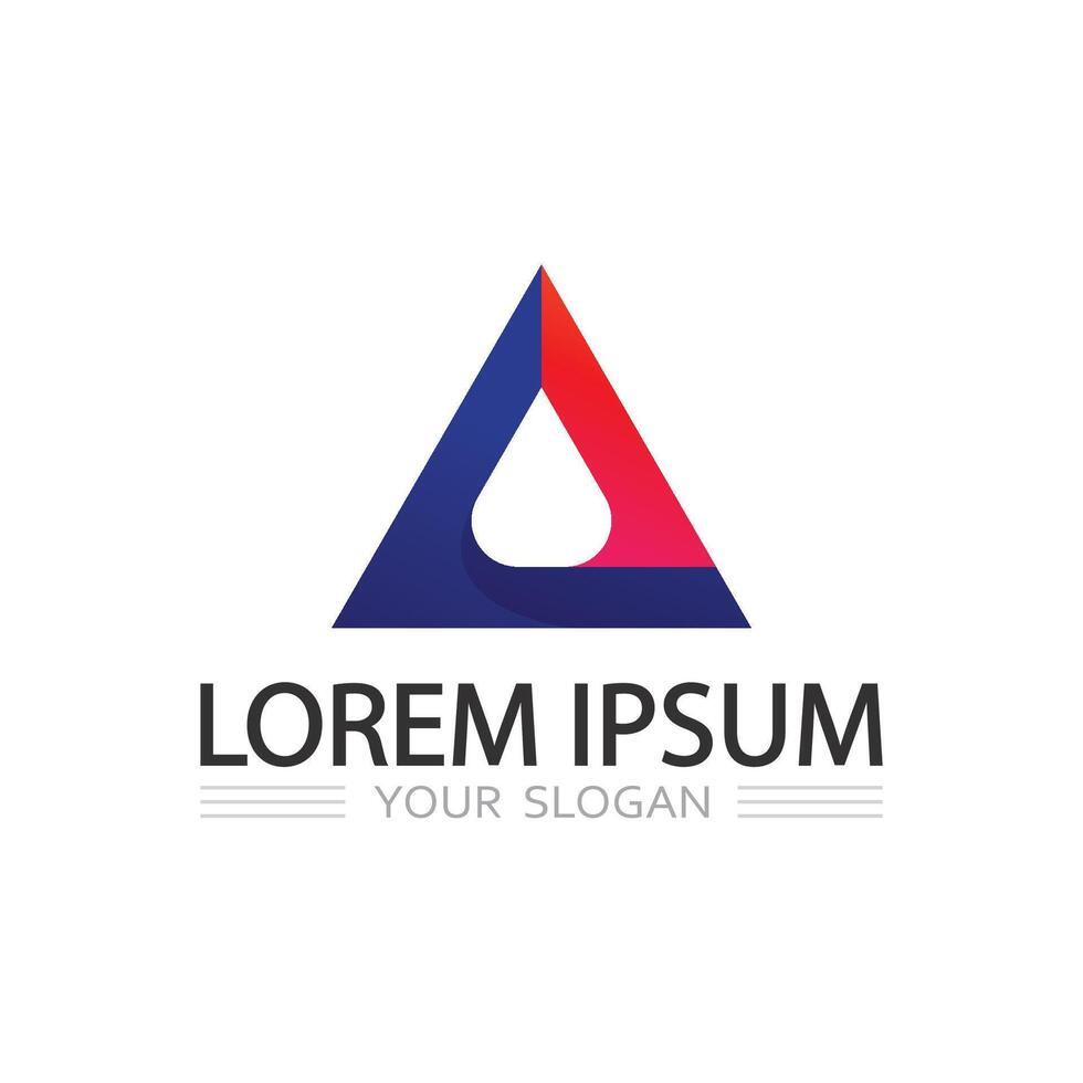 Dynamic triangle logo design with creative geometry for startup and agency branding vector