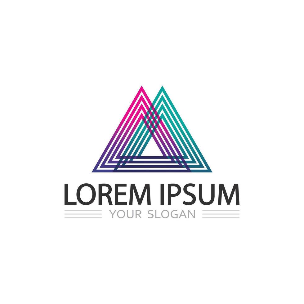 Inspired Triangle Prism Logo Design with Modern Gradient Color Scheme vector