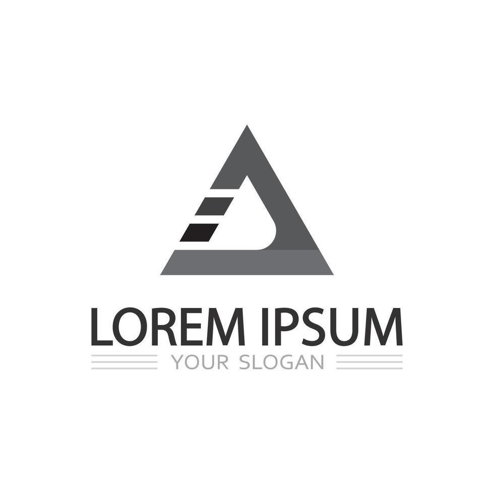 triangle symbol logo with futuristic concept for creative business identity vector