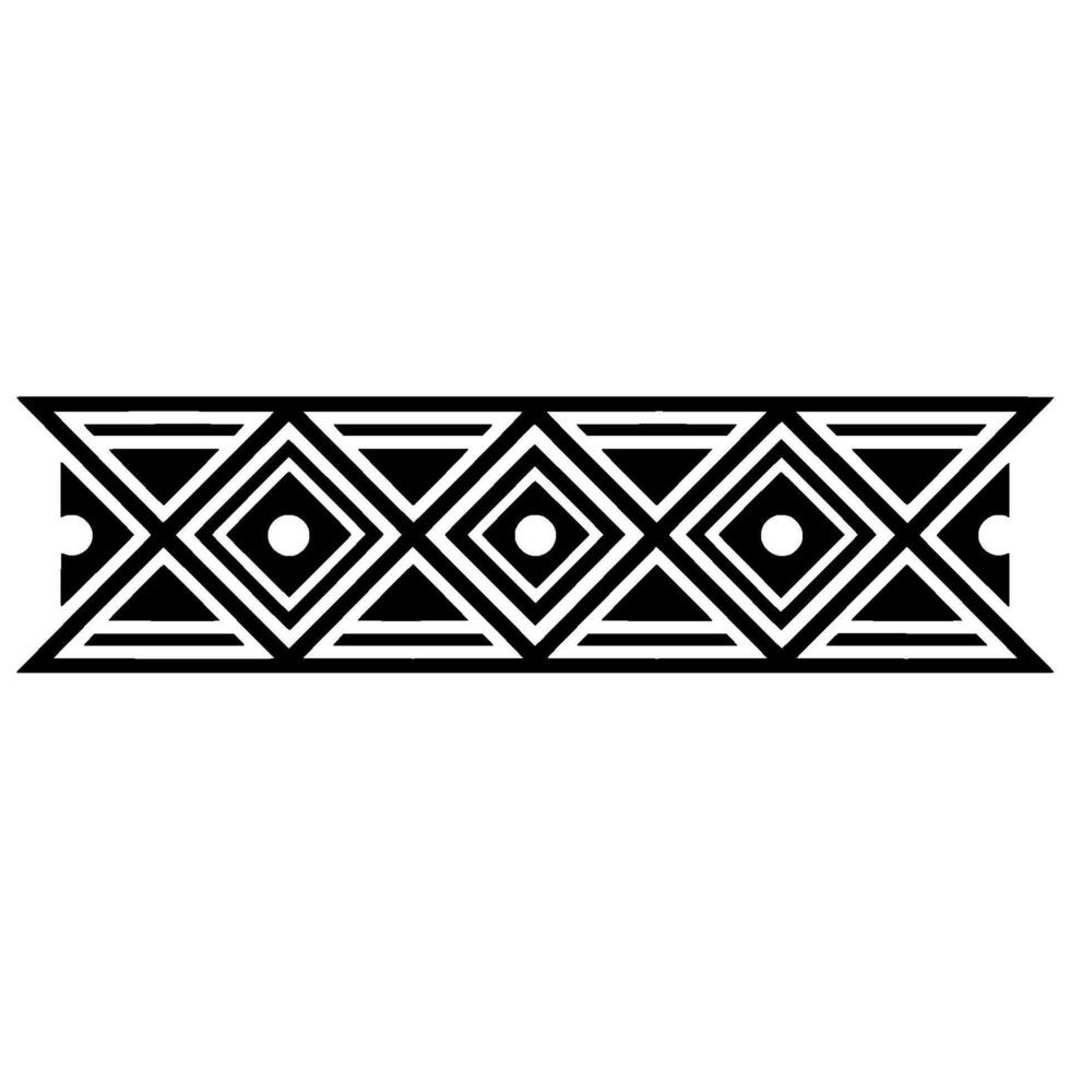 Geometric Tribal Border, Minimalist, alternate version 10 vector