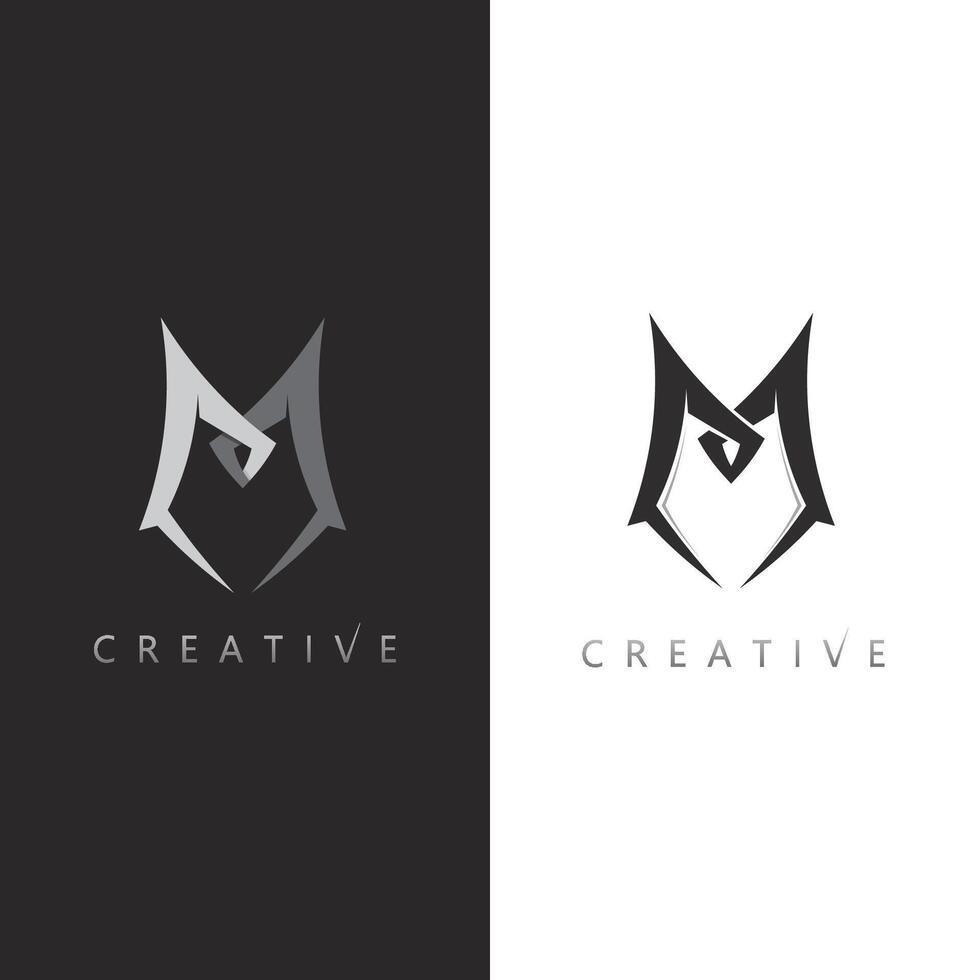 Simple and Clean M Monogram Logo for Tech Startups and Digital Agencies vector