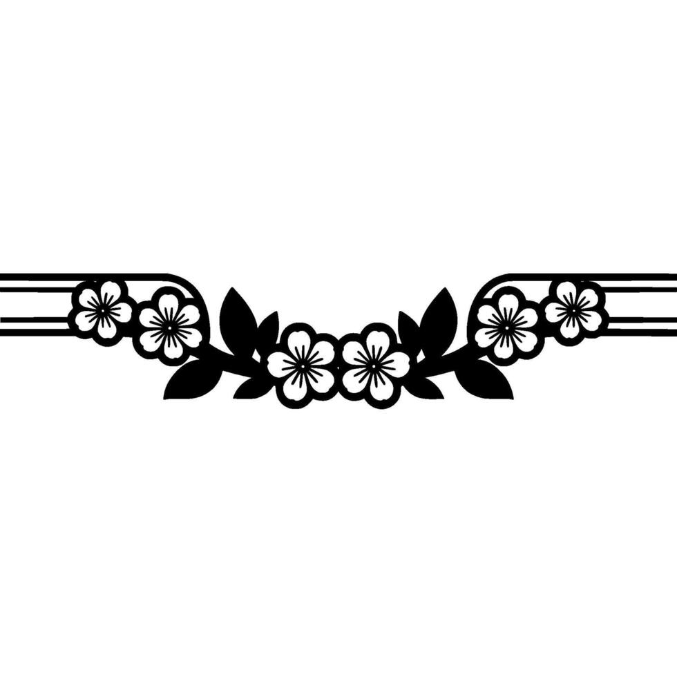 Stylized Floral Border, Vintage , Elegant Division vector
