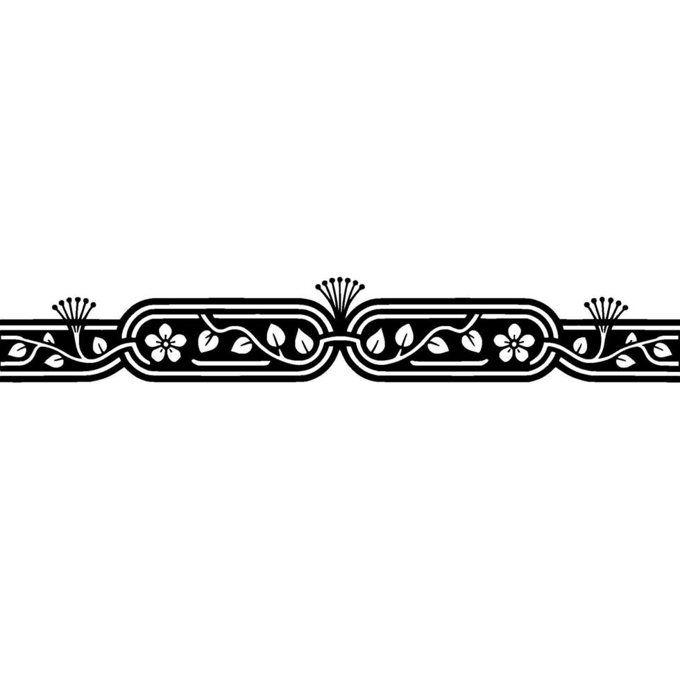 Elegant Floral Border, Vintage , Decorative Element, alternate version 207 vector