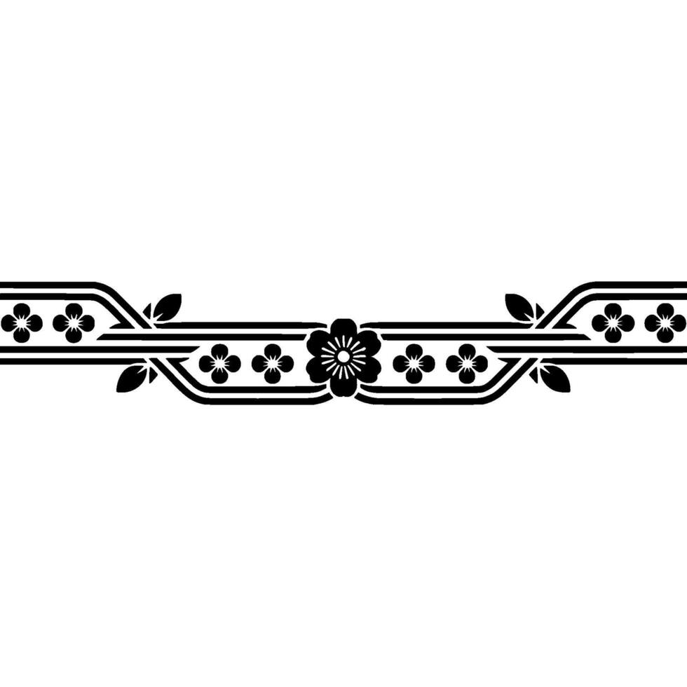 Elegant Floral Border, Vintage Element, alternate version 33 vector
