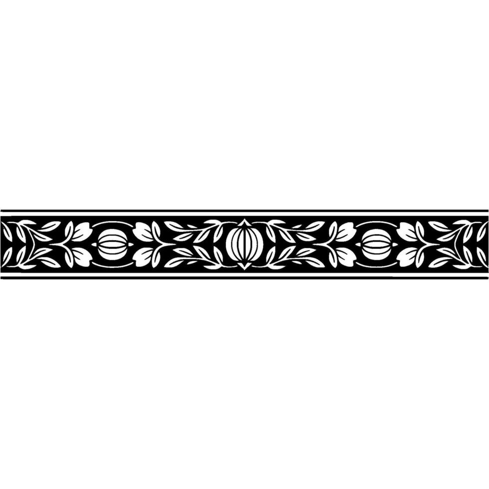 Elegant Botanical Border, Vintage Style, alternate version 10 vector