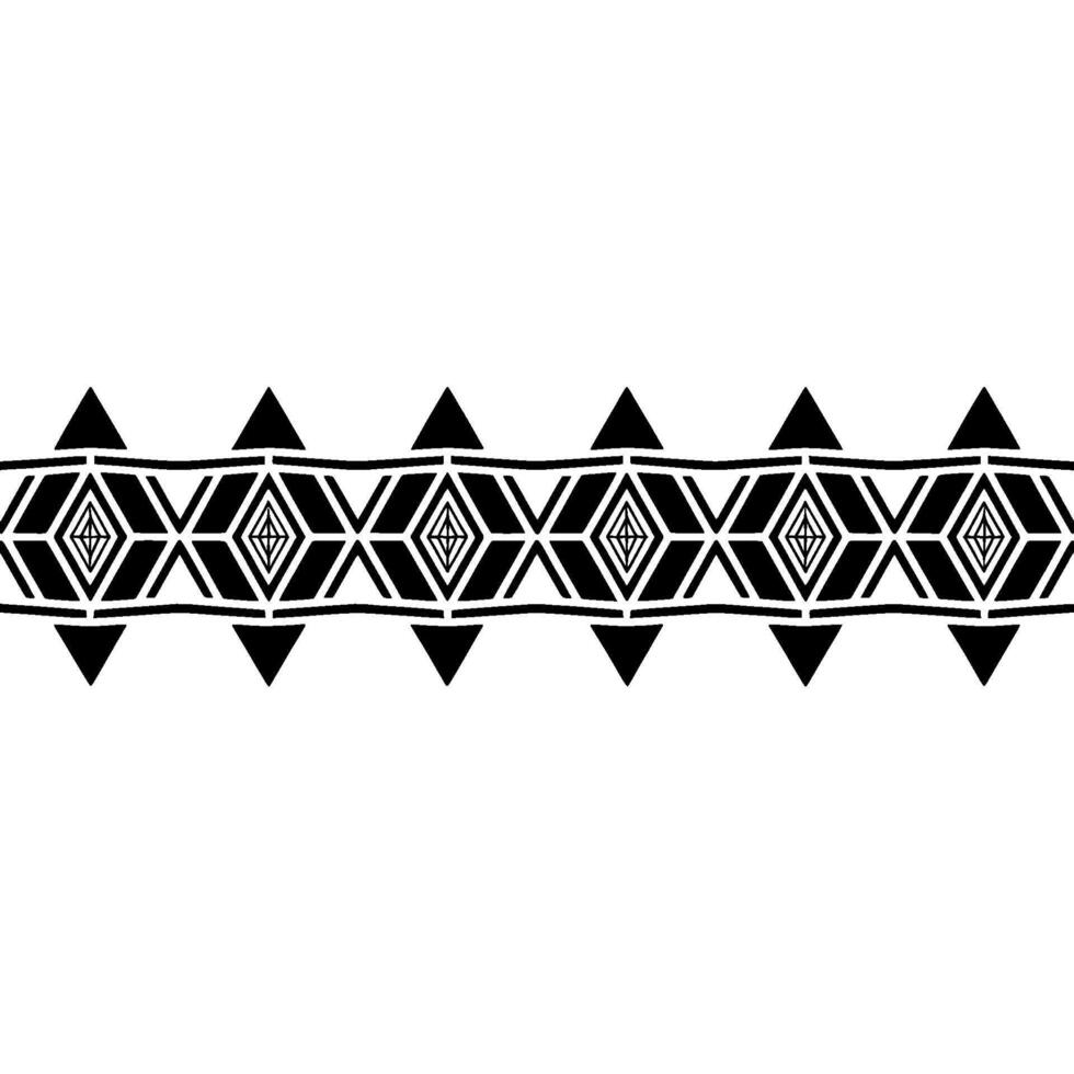 Geometric Tribal Border, Minimalist, Artisan vector