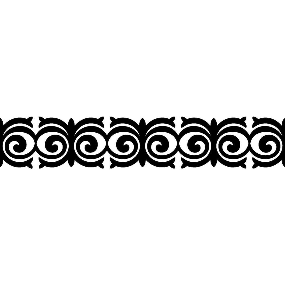 Intricate Black Swirl Border, Vintage Element vector