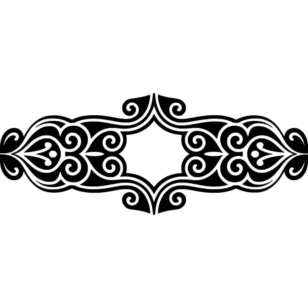 Intricate Black Ornamental Border, Vintage, Swirling vector