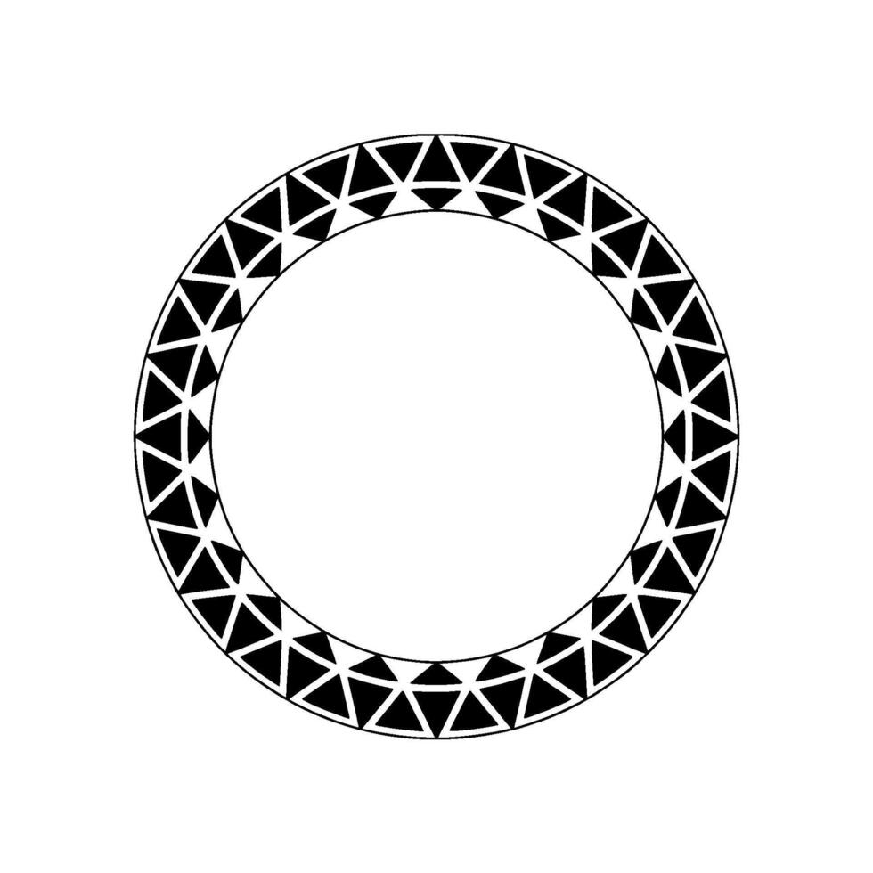 Geometric Circle Frame, Minimalist , Modern Pattern, Triangle vector