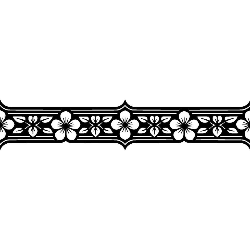 Elegant Floral Border, Vintage , Decorative Element, alternate version 221 vector