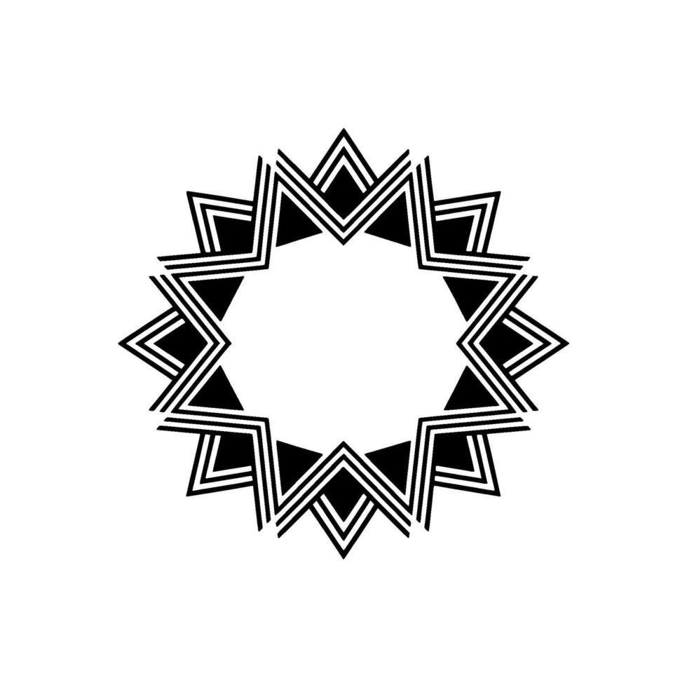 Geometric Starburst, Minimalist Black White, Geometry vector