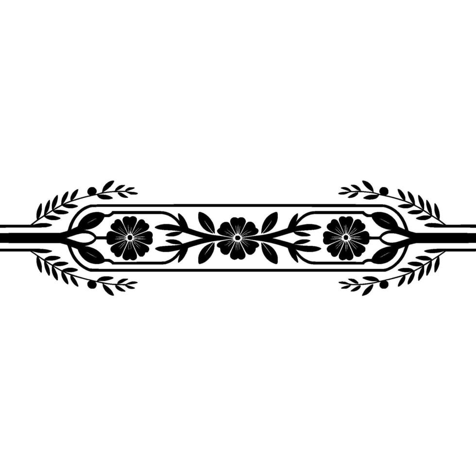 Elegant Floral Border, Vintage , Decorative Element, alternate version 224 vector