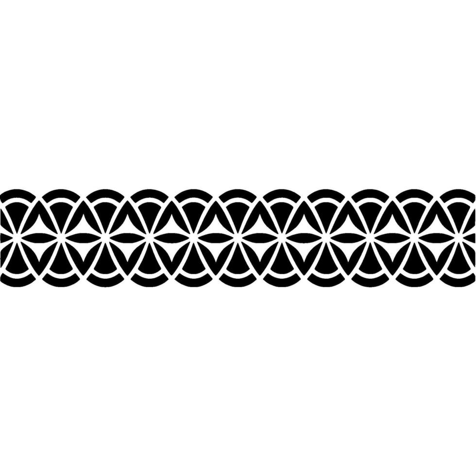 Geometric Floral Border, Minimalist - Symmetry vector