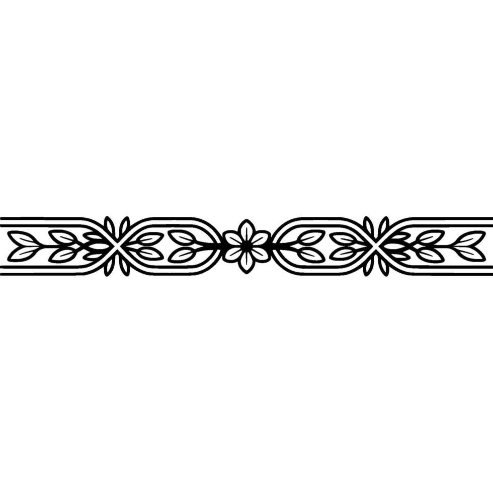 Elegant Floral Border, Vintage , Decorative Element, alternate version 232 vector