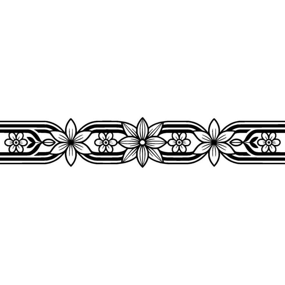 Elegant Floral Border, Vintage , Decorative Element, alternate version 234 vector