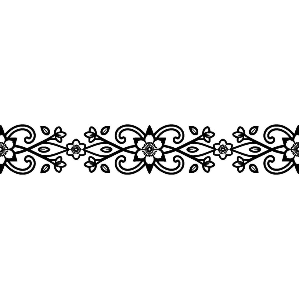 Elegant Floral Border, Vintage , Decorative Element, alternate version 235 vector