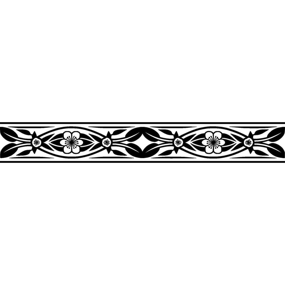 Elegant Floral Border, Vintage , Decorative Element, alternate version 236 vector