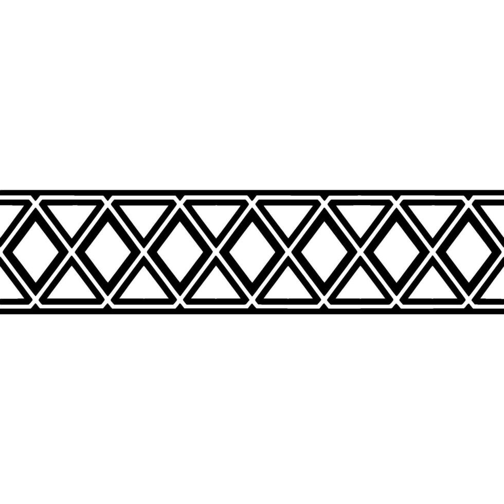 Geometric Deco Border, Minimalist Pattern, Retro vector