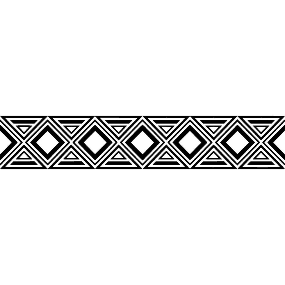 Geometric Deco Border, Minimalist Pattern, Monochrome vector