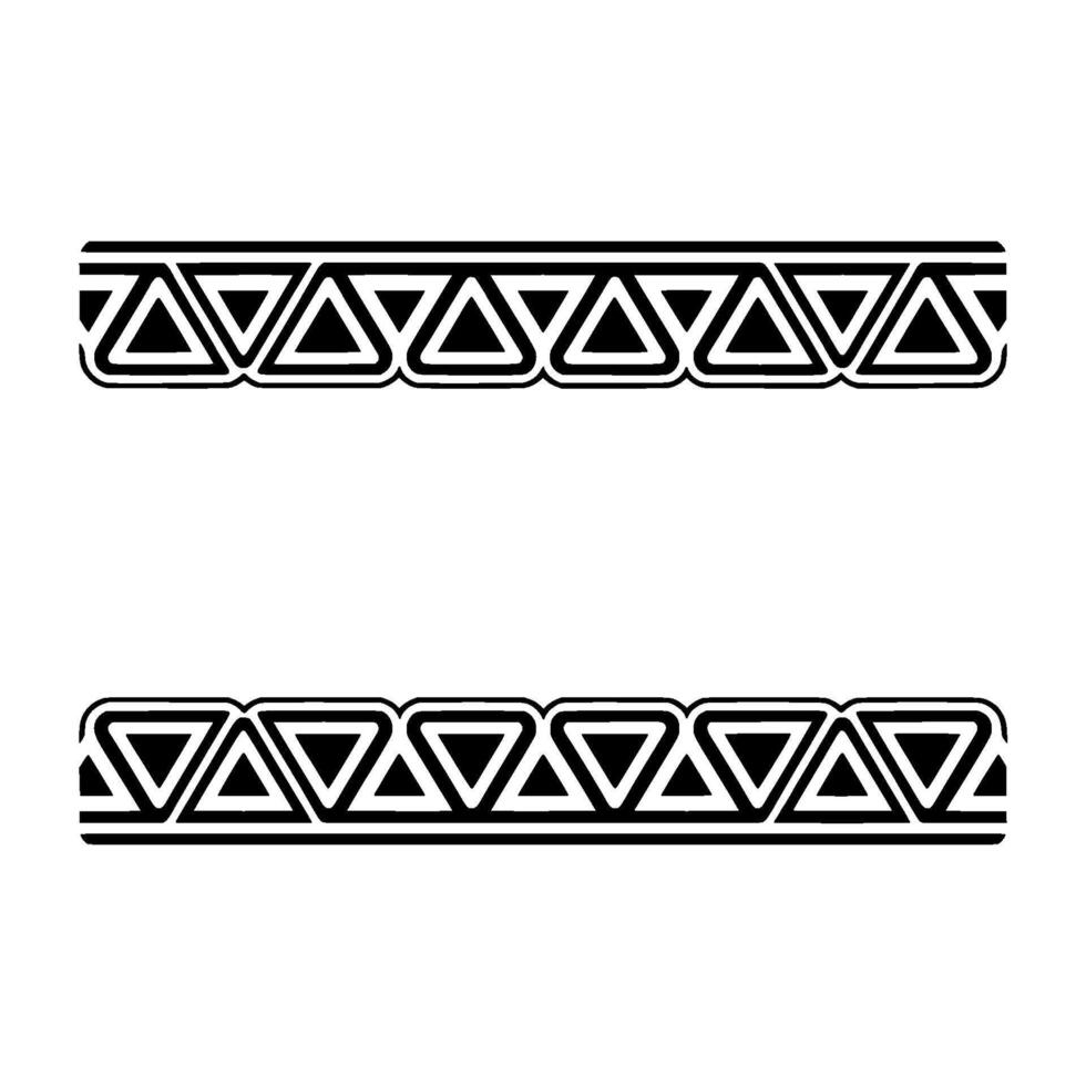 Geometric Deco Border, Stylized Triangle Pattern, Triangles vector