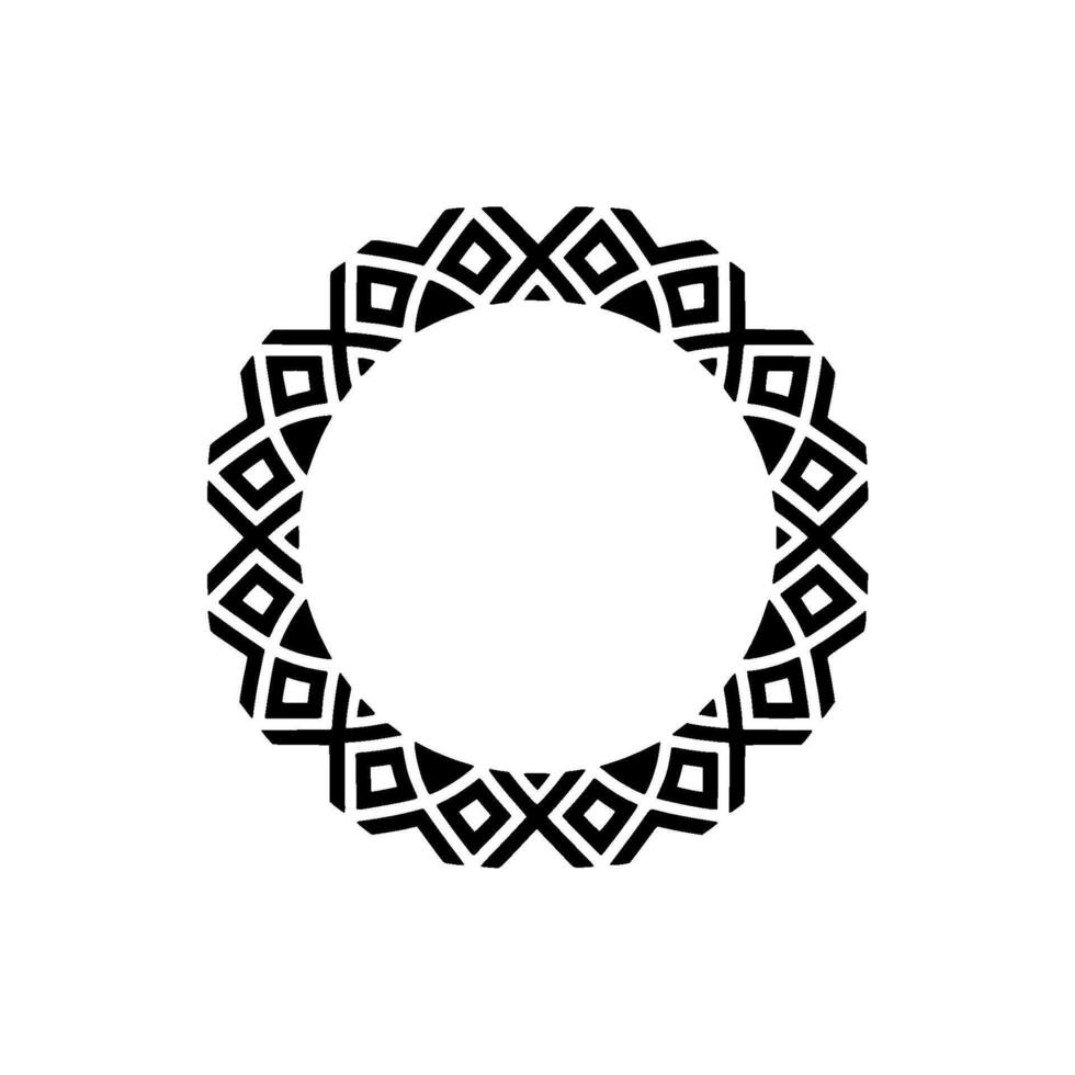 Geometric Tribal Border, Minimalist , Circular Frame vector