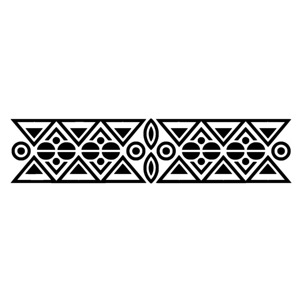 Geometric Tribal Border, Minimalist - Lineart vector